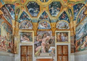 Chambre de Psyché : vue du mur est (fresque)