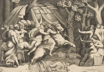 Cloelia à cheval traversant le Tibre, vers 1540-60