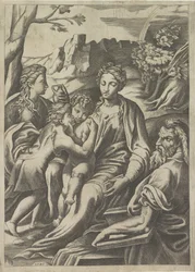 Sainte Famille avec le jeune Jean-Baptiste et Marie-Madeleine