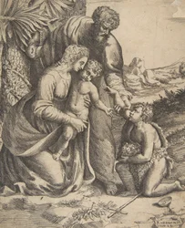 La Sainte Famille avec Saint Jean-Baptiste qui s