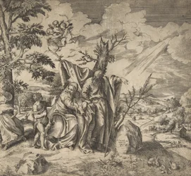 Le repos de la Sainte Famille lors de leur fuite en Égypte, 1531-76