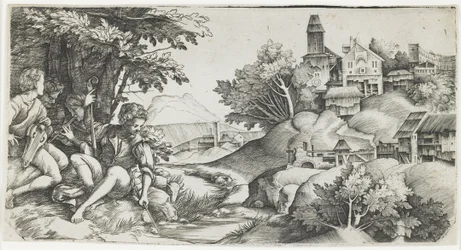 Bergers dans un paysage, c. 1517-1518