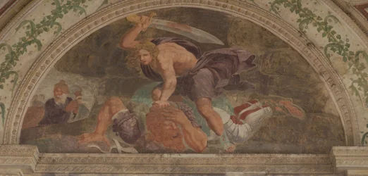 David tuant Goliath Loggia di Davide
