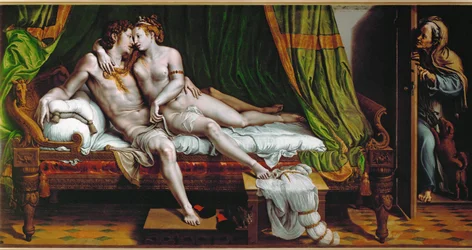 Les amants (peinture sur toile)