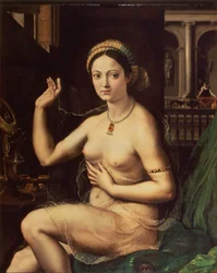 Femme avec un miroir