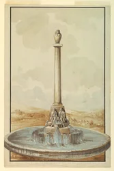 Conception pour une fontaine avec jarre canope