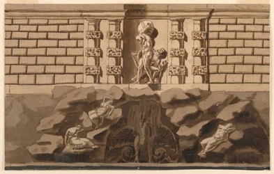 Fontaine et grotte