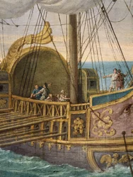 Sainte Paula (Santa Paola Romana, 347-406) partant pour la Terre Sainte (détail)