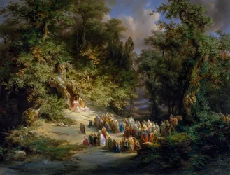 Messe chrétienne primitive dans la forêt