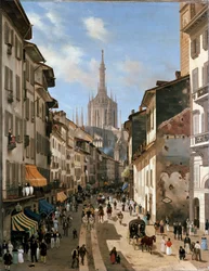 Vue sur la rue Corsia dei Servi