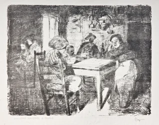 À table, vers 1907