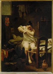 La puce (huile sur toile)