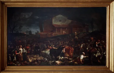 La foire à Poggio a Caiano en Toscane, Italie