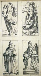 Cartes de tarot du XVIIe siècle par Giuseppe Maria Mitelli