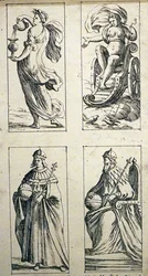 Cartes de tarot du XVIIe siècle par Giuseppe Maria Mitelli