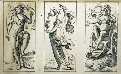 Cartes de tarot du XVIIe siècle par Giuseppe Maria Mitelli