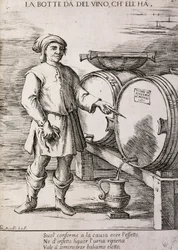 Tonneau donnant le vin qu