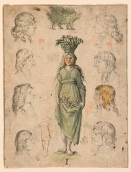 Épreuves pour quatre planches de "Alfabeto in Sogno" [Alphabet de rêve] : Lettre I