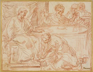 Madeleine lave les pieds du Christ