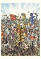 Charge des chevaliers français à la bataille d