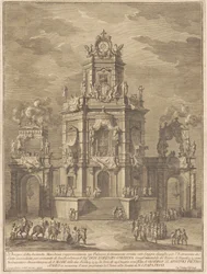 La Seconde Machine pour la Chinea de 1776 : Un Palais avec une Loggia pour le Tirage au Sort