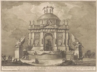 La Prima Macchina pour la Chinea de 1773 : Le Temple de la Paix