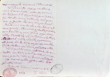 Lettre manuscrite de Giuseppe Verdi à Antonio Ghislanzoni