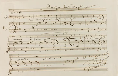 Citation musicale de La forza del destino, St Agata, 28 mai 1869, 1869