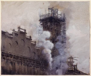 La construction du Trocadéro en 1876