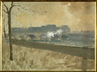Pont sur la Seine (huile sur toile)