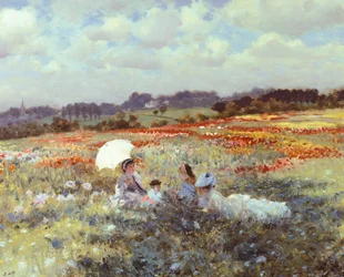 Champs près de Londres, par Giuseppe de Nittis (1846-1884).