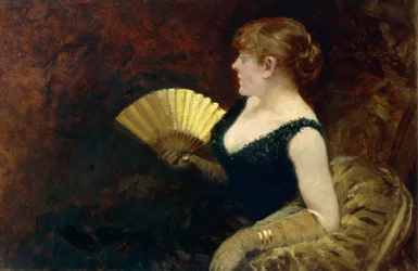 Femme avec éventail
