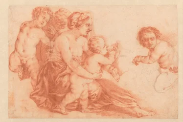 Femme avec plusieurs enfants (Kunstboek ou Album d