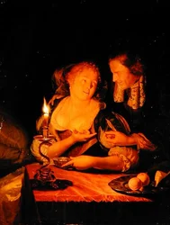 Un gentleman offrant une bague à une dame