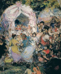 Danseurs de flamenco, peinture par Gonzalo Bilbao y Martinez c.1915