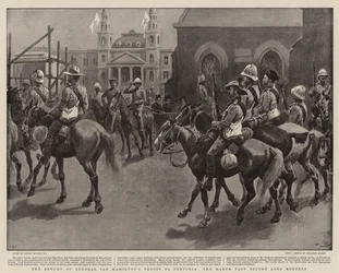 Le Retour des Troupes du Général Ian Hamilton à Pretoria, le Défilé devant Lord Roberts