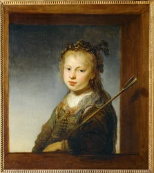 Petite fille en bergère ...