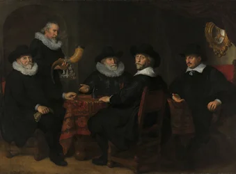 Quatre gouverneurs de la garde civique des arquebusiers, Amsterdam, 1642