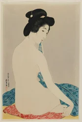 Femme après un bain, ère Taisho, juillet 1920
