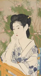 Femme dans un hôtel de source chaude, 1920