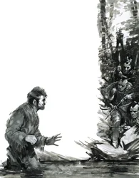 Alexander Mackenzie est menacé par des Indiens alors qu