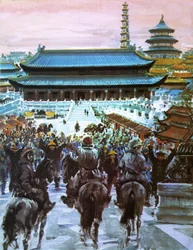 Marco Polo, avec son père et son oncle, s