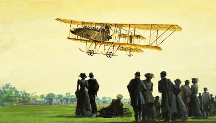 Taking Off..., illustration tirée de "Wings Across the World" (Les ailes à travers le monde)