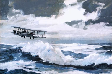 Vickers Vimy effectuant son vol transatlantique record