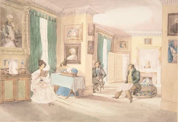 Un intérieur à Hatton, Warwickshire, 1820-30