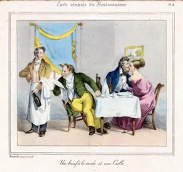 La carte vivante du restaurateur : Un bœuf à la mode et une caille