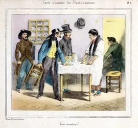 La carte vivante du restaurateur : Trois croûtons ! 1831-32