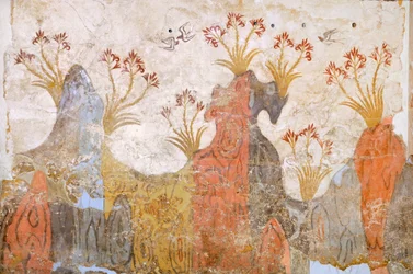 Salle des lys ou printemps, fresque d