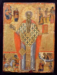 Saint Charalambos, icône, de Macédoine, fin XVIe siècle