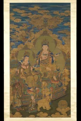 Deux versions de bodhisattva Guanyin, vers 1750